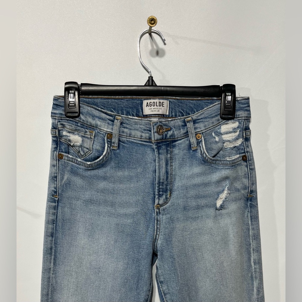 AGOLDE Sophie High Rise Crop Skinny Jeans Womens Size 26 Inseam 26” - Picture 2 of 5